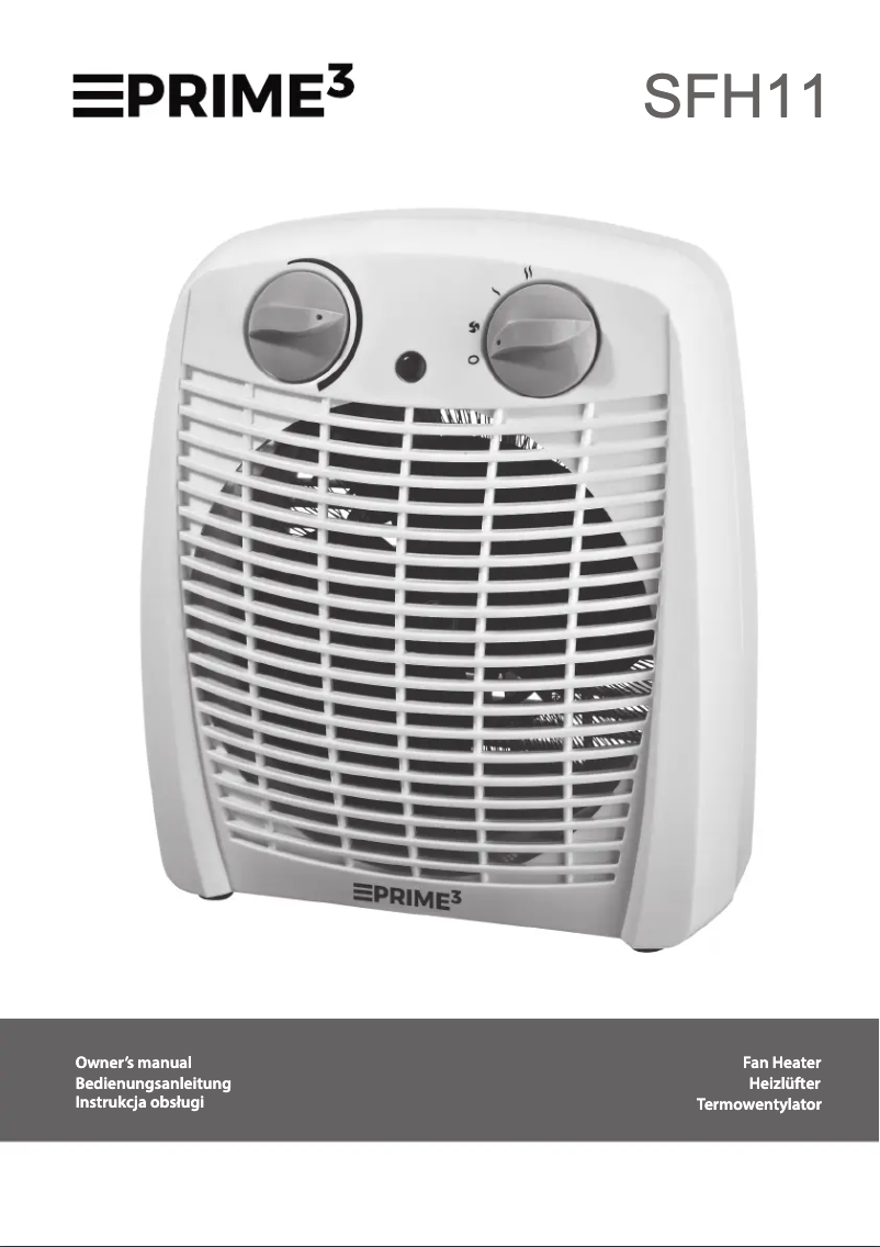 Page 1 de la notice Manuel utilisateur PRIME3 SFH11