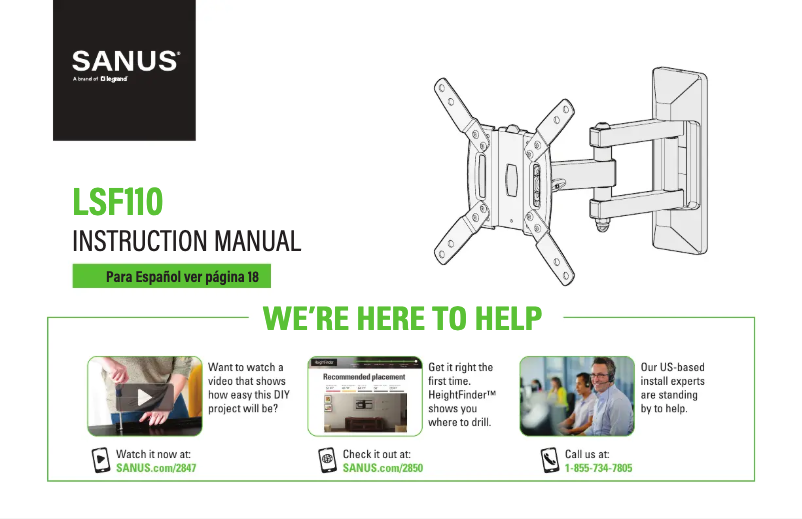 Image de la première page du manuel de l'appareil LSF110