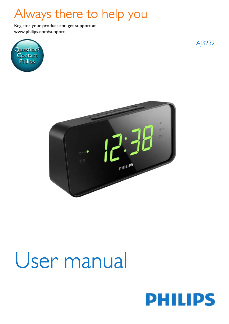 Image de la première page du manuel de l'appareil AJ3232B/37