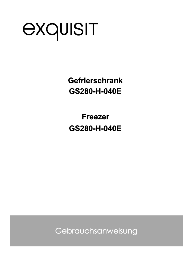 Page 1 de la notice Manuel utilisateur Exquisit GS280-H-040E