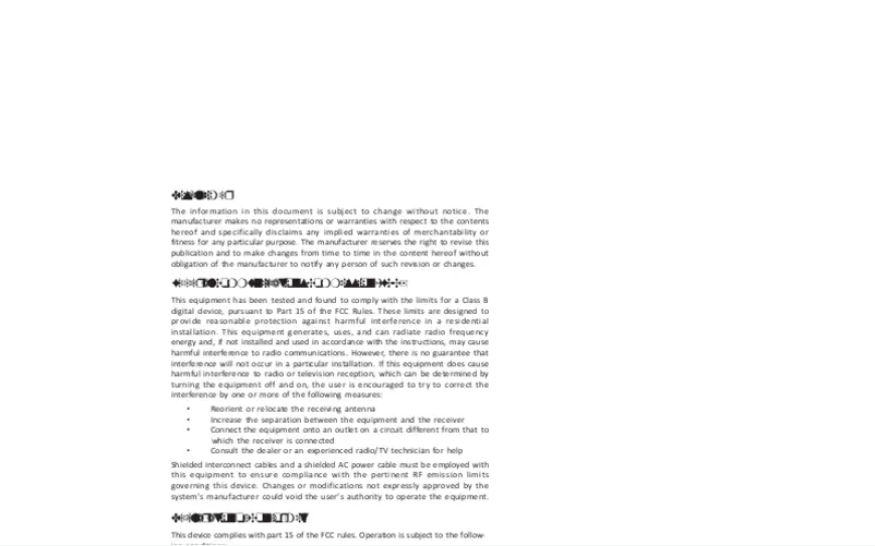 Page n°1 - Manuel utilisateur ECS A960M-M4