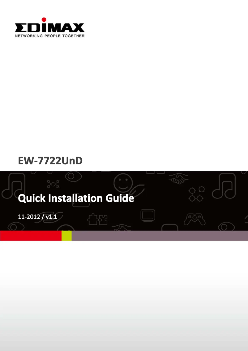 Image de la première page du manuel de l'appareil EW-7722UnD