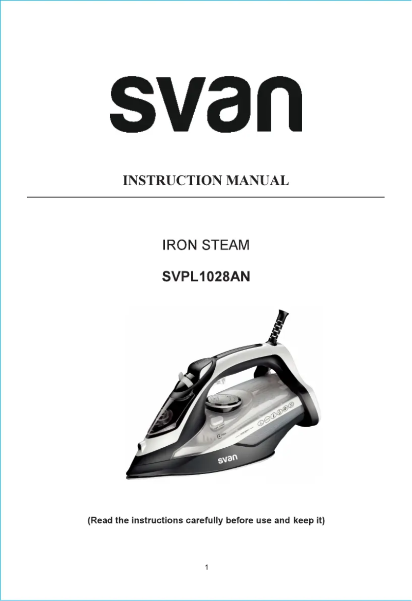 Page 1 de la notice Manuel utilisateur SVAN SVPL1028AN