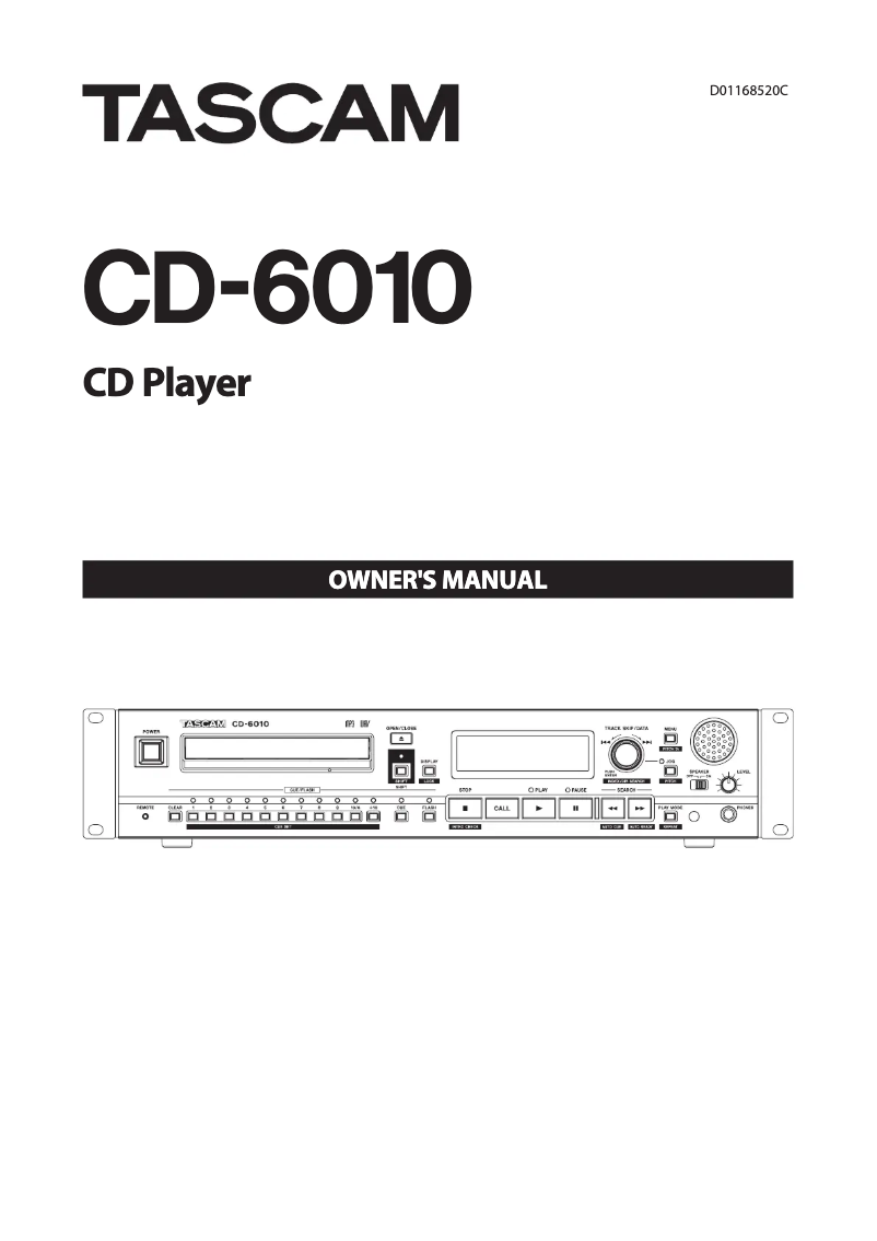Page n°1 - Manuel utilisateur Tascam CD-6010