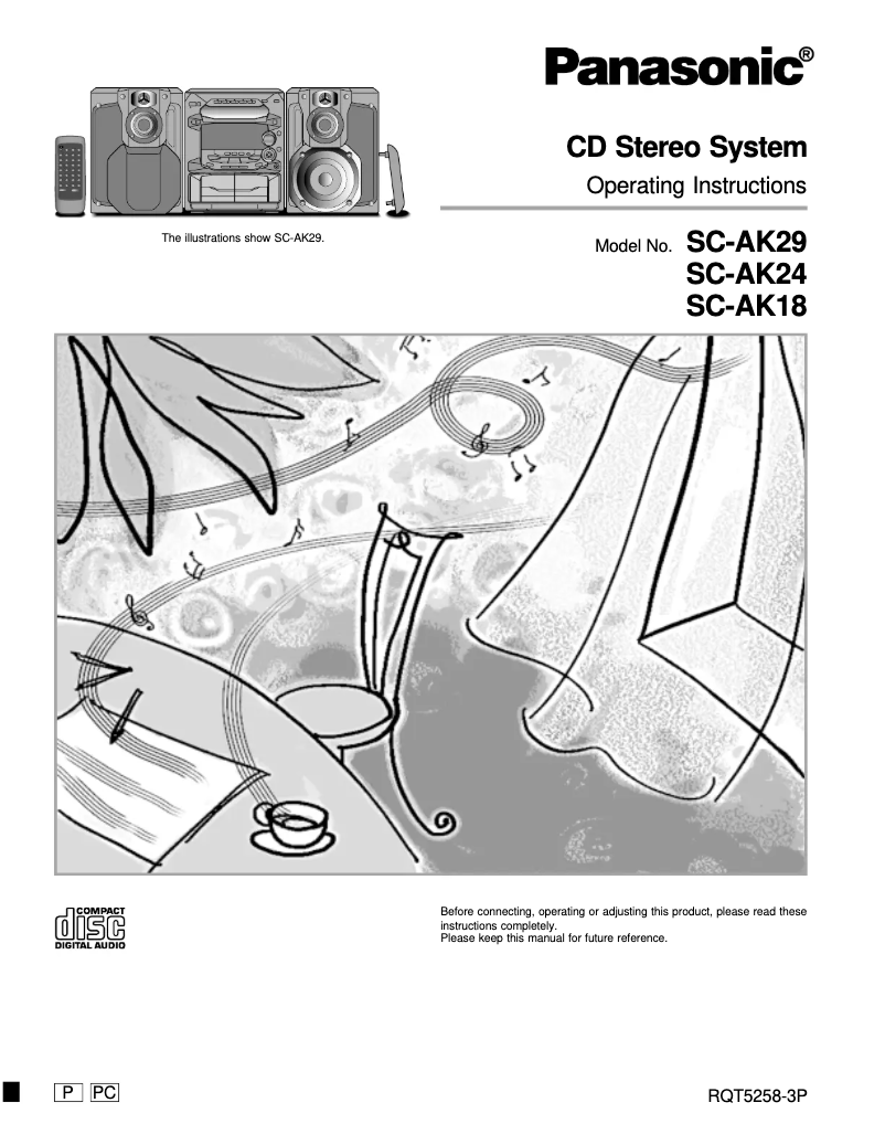 Image de la première page du manuel de l'appareil SC-AK24