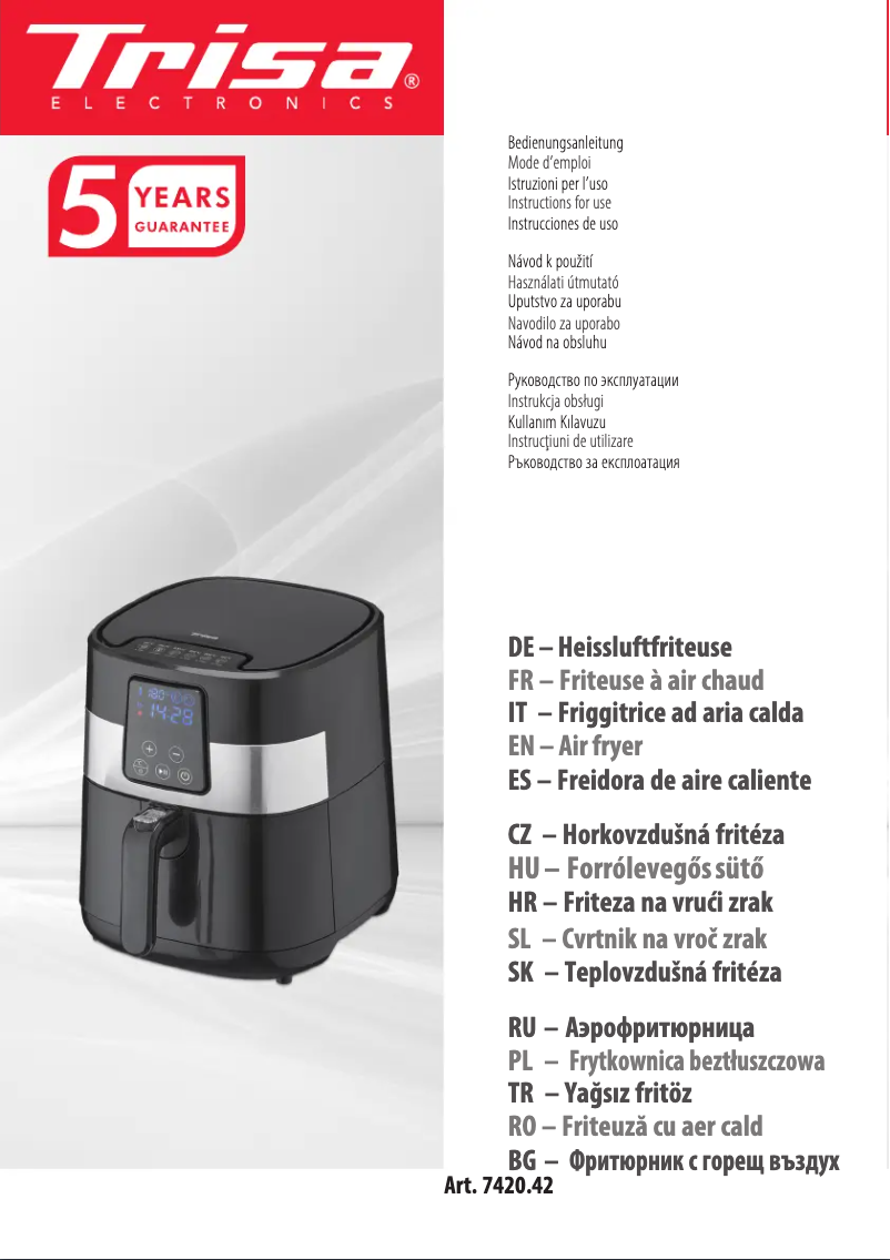 Página 1 del manual Manual de usuario Trisa Tasty Fry