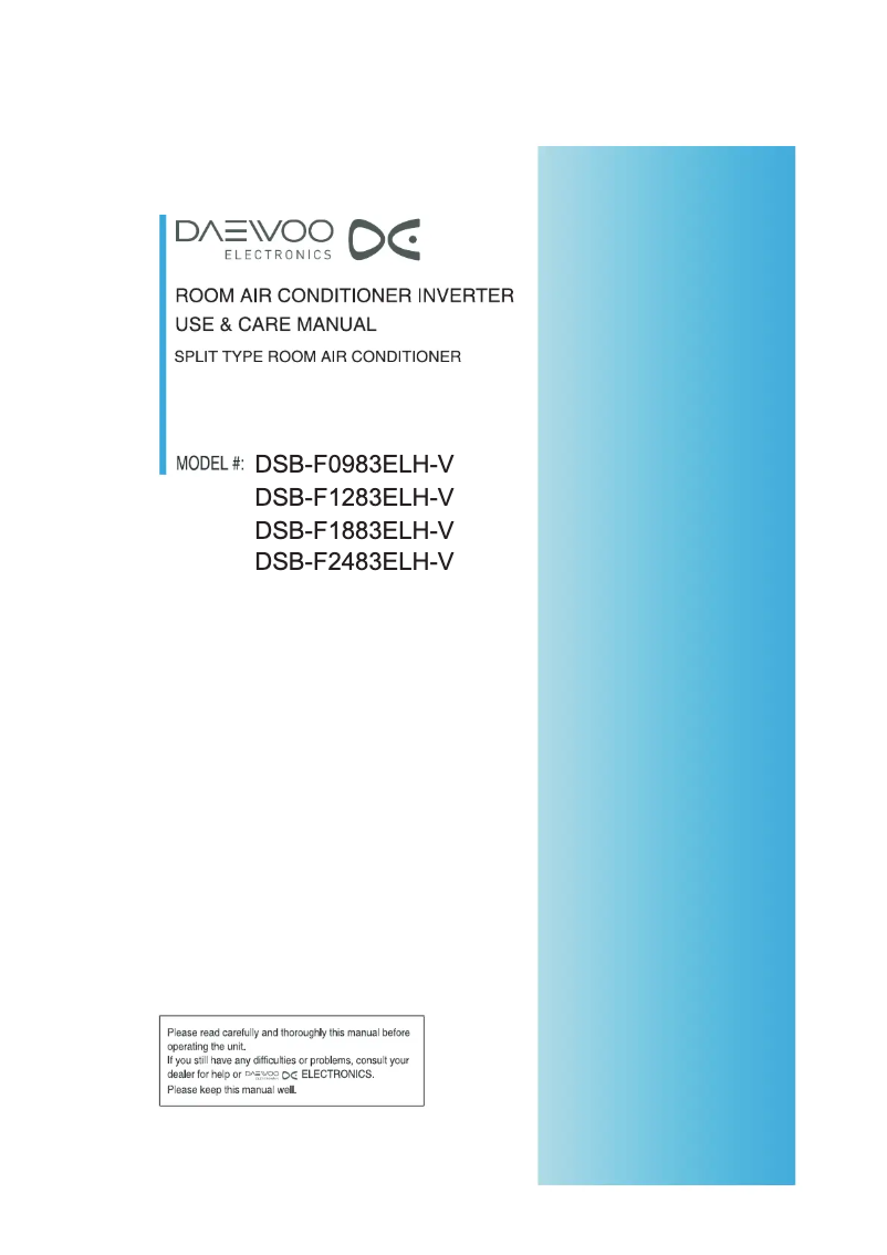 Page 1 of the manual User Manual Daewoo DSB-F1283ELH-V