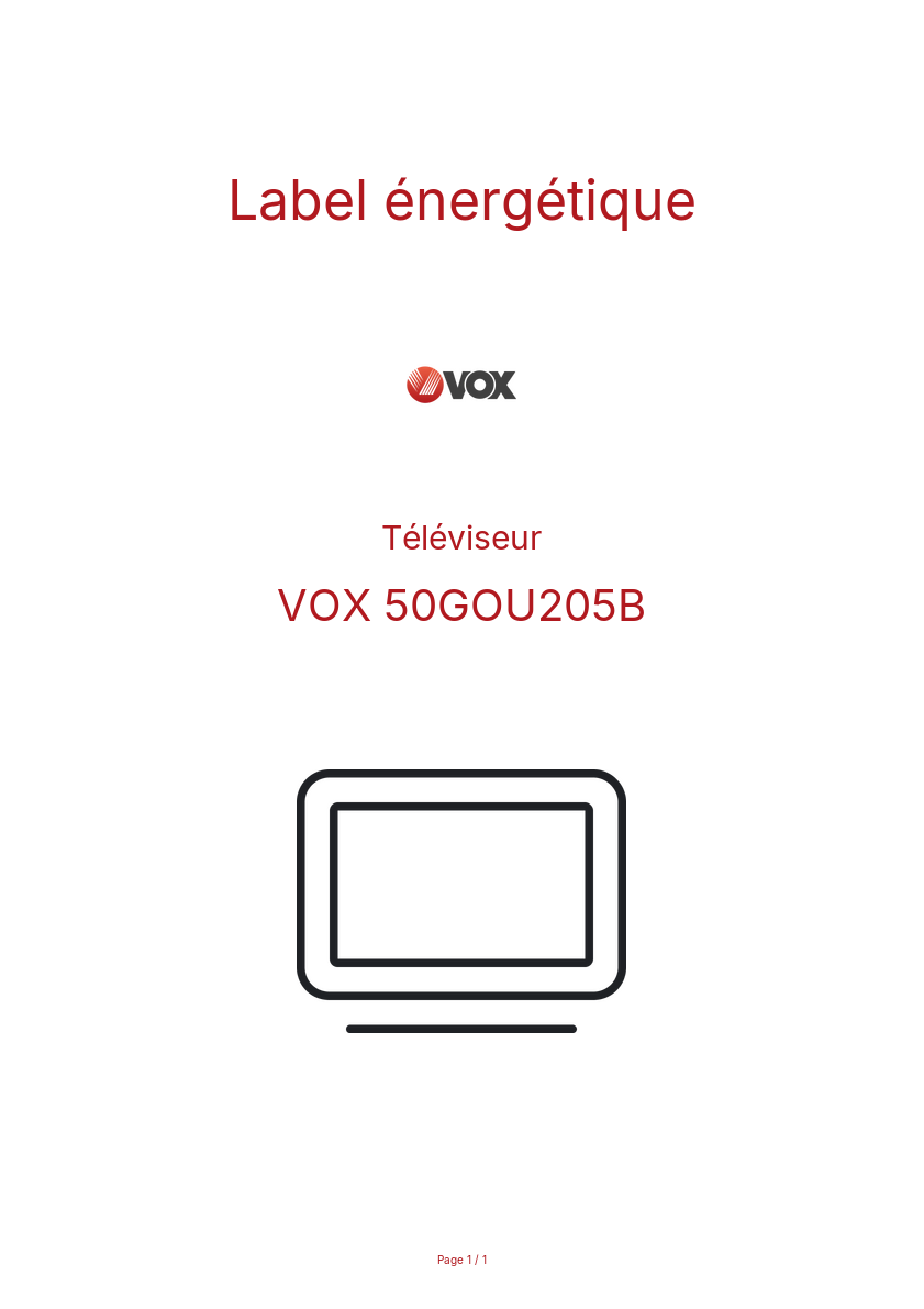 Image de la première page du manuel de l'appareil 50GOU205B