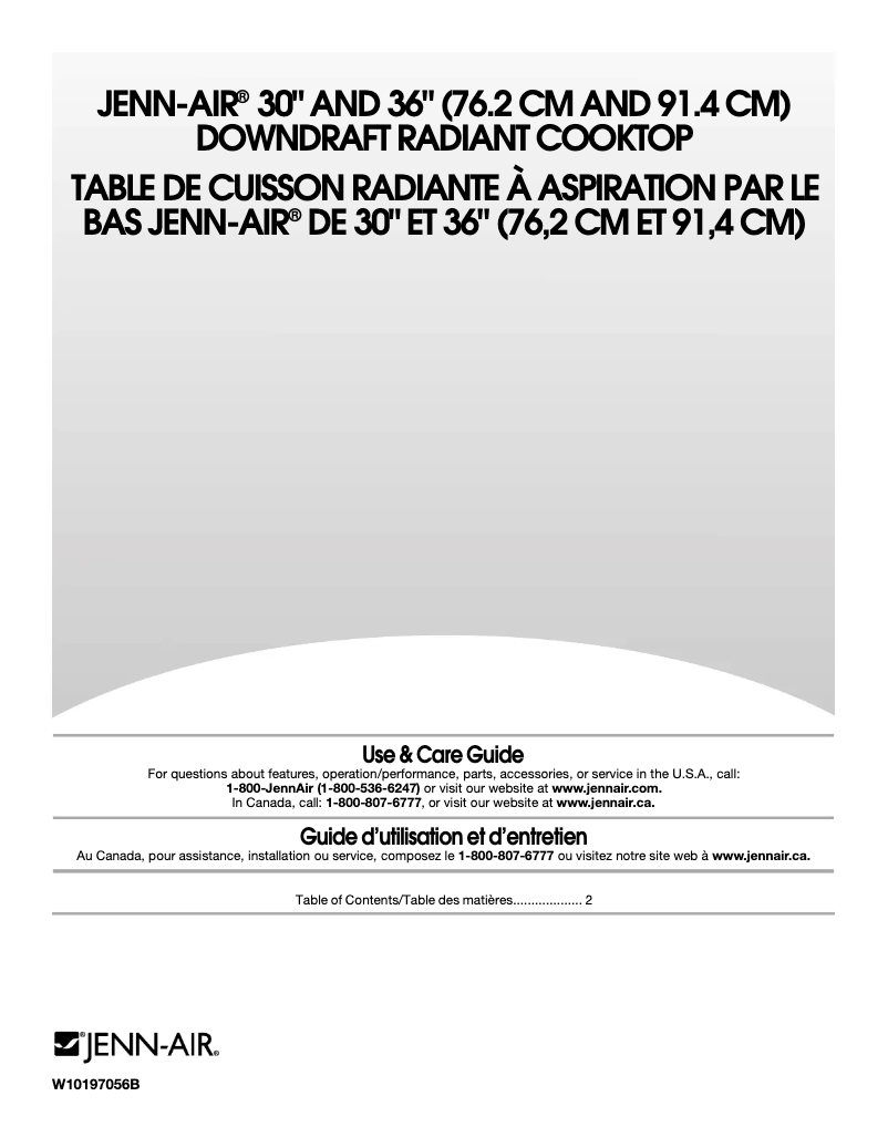 Image de la première page du manuel de l'appareil JED3536WS