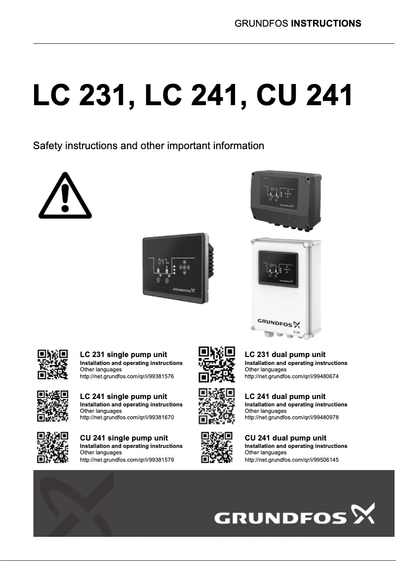 Página 1 del manual Manual de usuario Grundfos LC 241