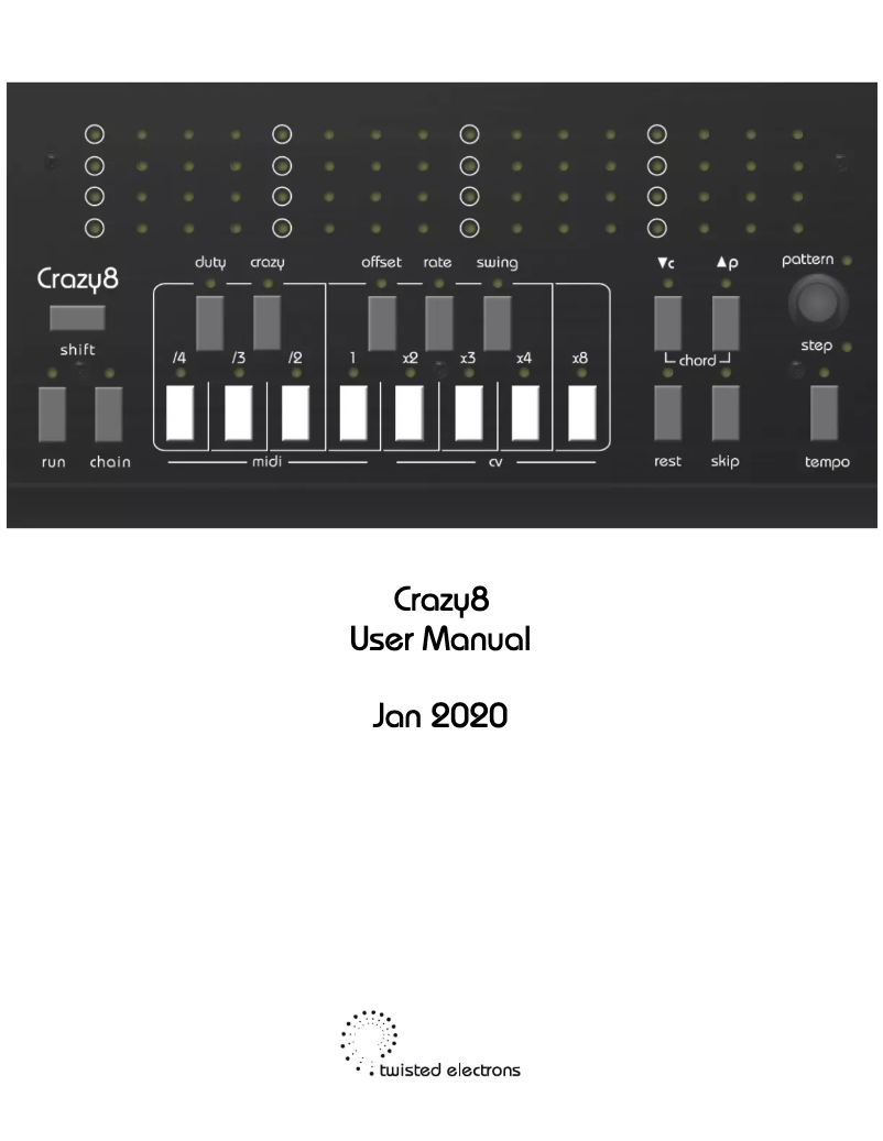 Page n°1 - Manuel utilisateur Twisted Electrons Crazy8
