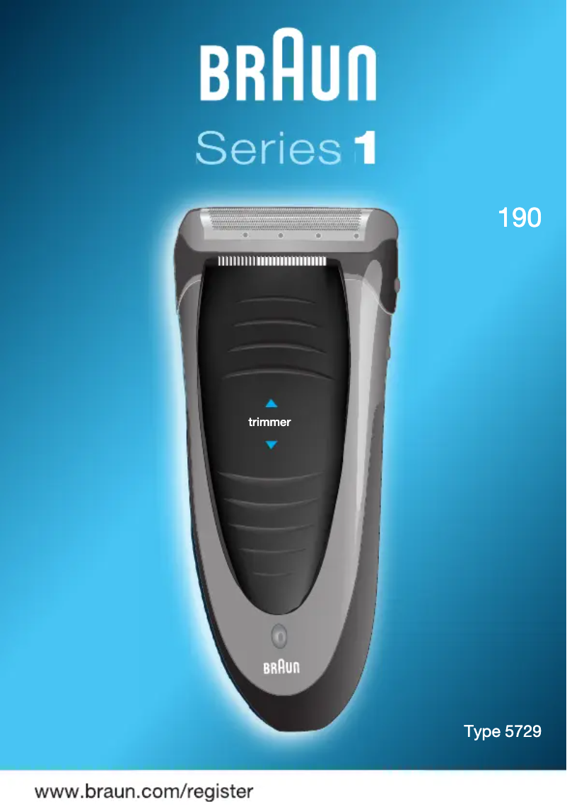 Page n°1 - Manuel utilisateur Braun Series 1 190-1