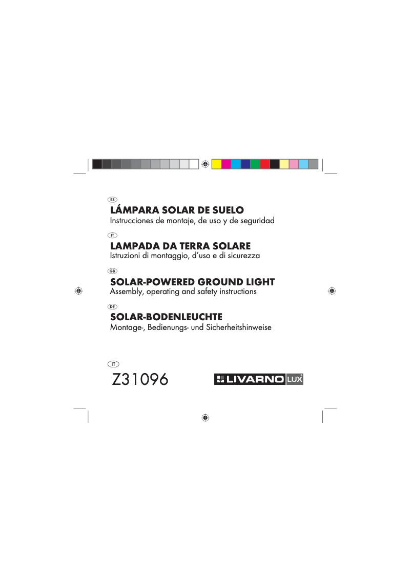 Page 1 de la notice Manuel utilisateur Livarno Lux Z31096