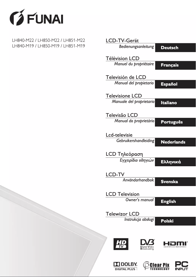 Page 1 de la notice Manuel utilisateur Funai LH850-M22