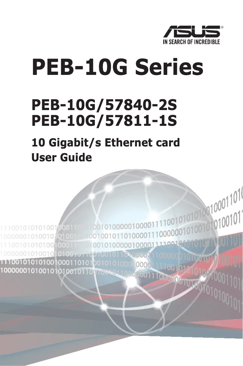 Page 1 de la notice Manuel utilisateur Asus PEB-10G/57811-1S