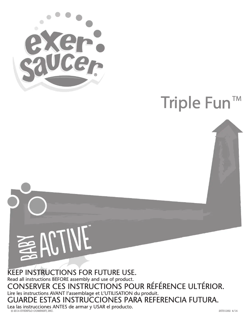 Imagen de la primera página del manual del dispositivo Exersaucer Life In The Amazon Triple Fun