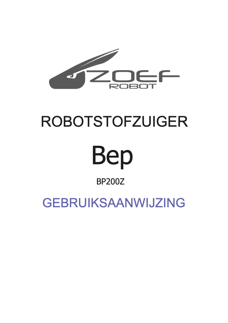 Image de la première page du manuel de l'appareil Bep BP200Z