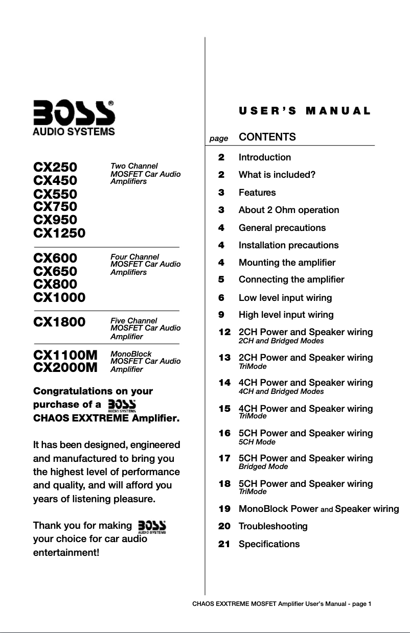Image de la première page du manuel de l'appareil CX950