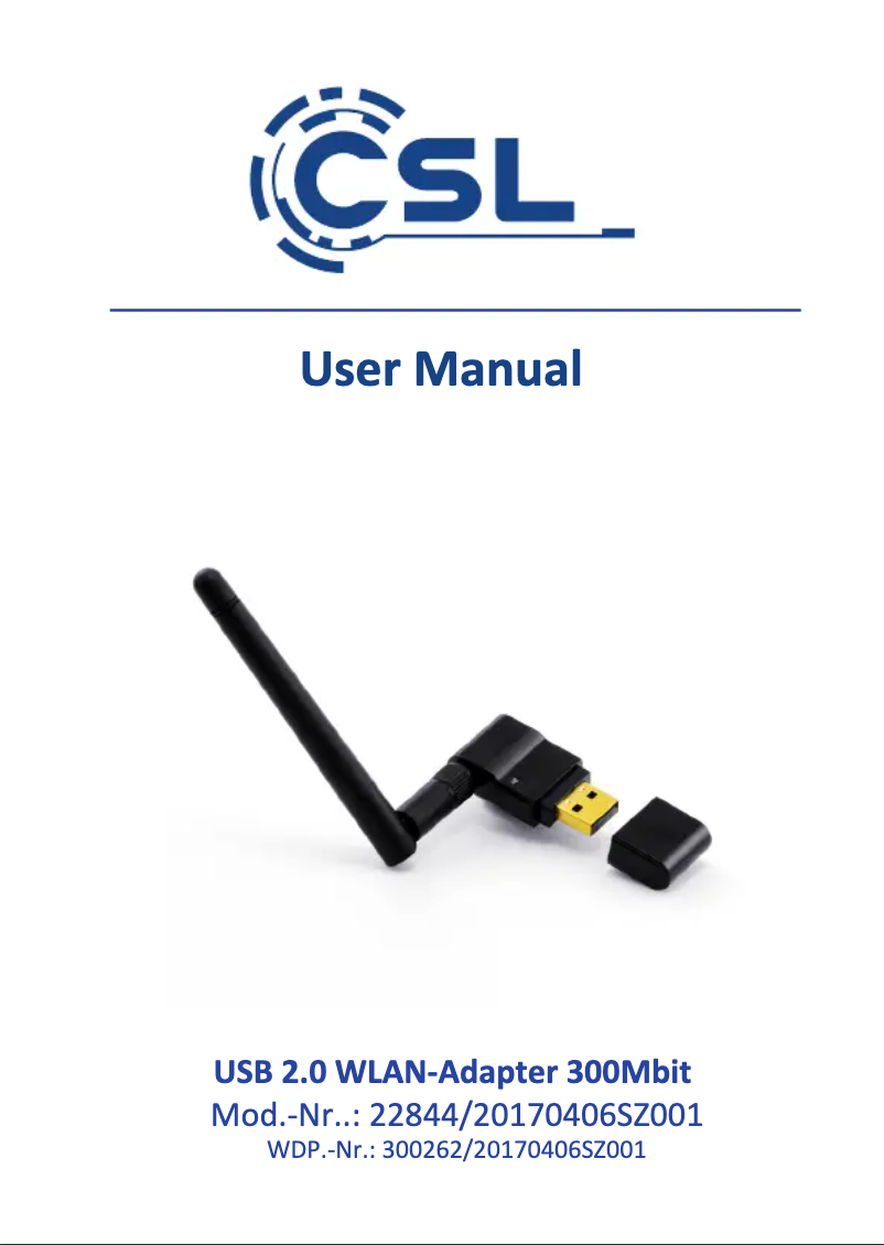 Page n°1 - Manuel utilisateur CSL 300262