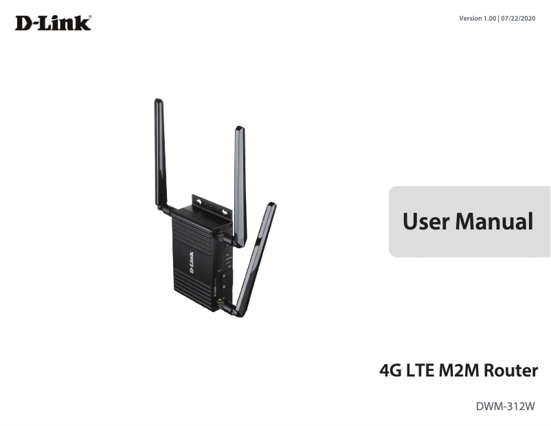 Page n°1 - Manuel utilisateur D-Link DWM-312W