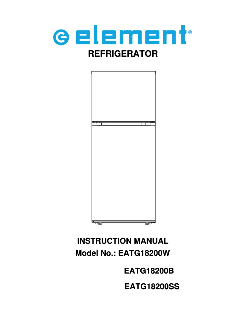 Page n°1 - Manuel utilisateur Element EATG18200B