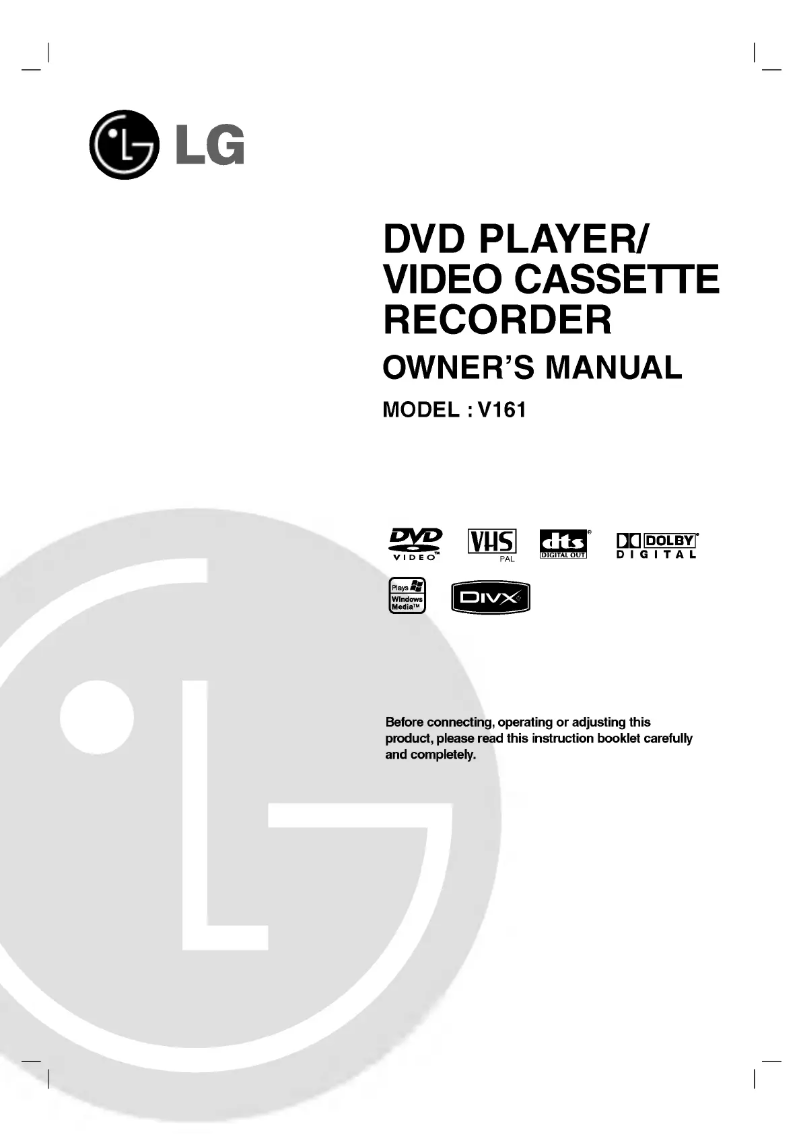 Page 1 de la notice Manuel utilisateur LG V1612W1Z