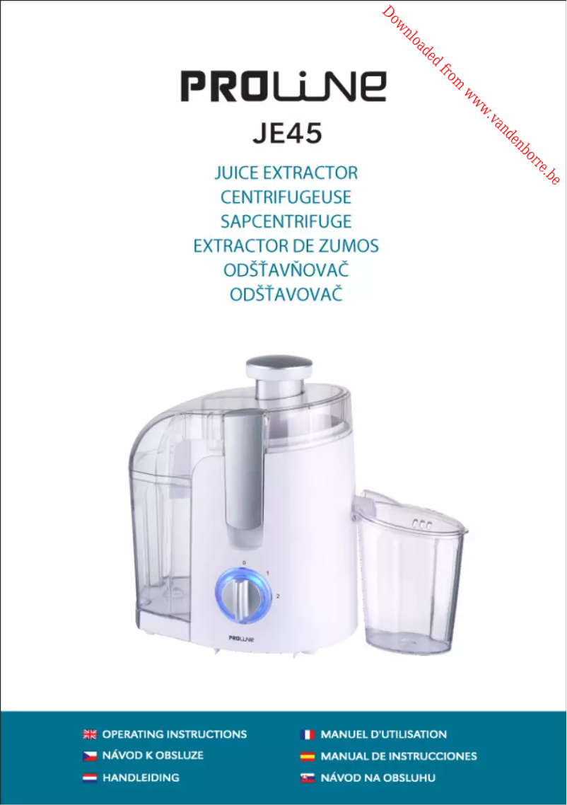 Page 1 de la notice Manuel utilisateur Proline JE45
