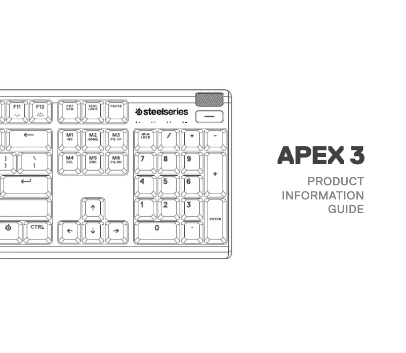 Page 1 of the manual User Manual Steelseries APEX 3 TKL