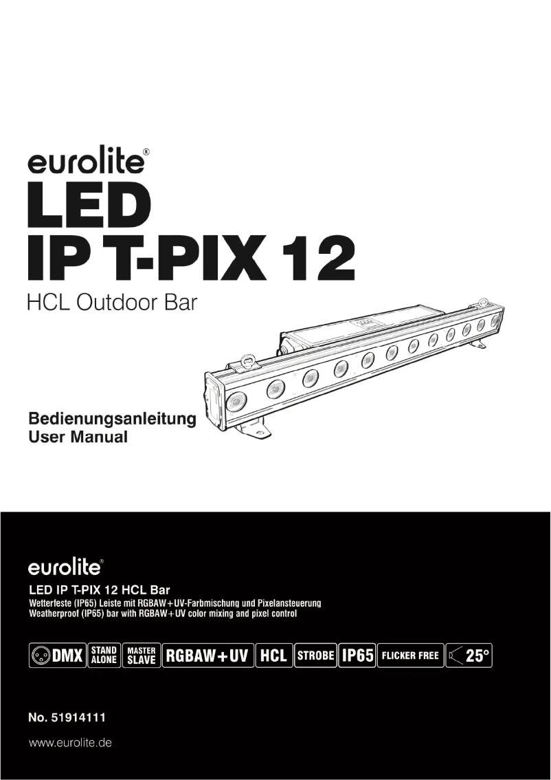 Page n°1 - Manuel utilisateur Eurolite LED IP T-PIX 12