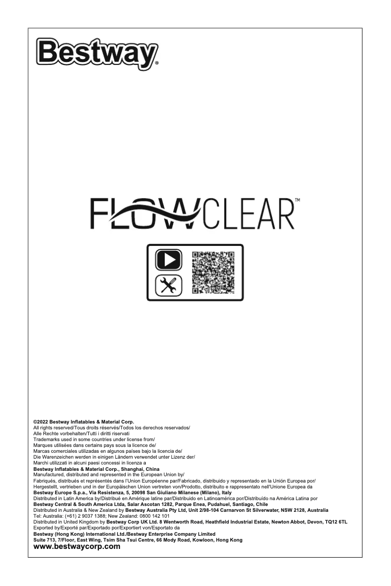 Page 1 de la notice Manuel utilisateur Bestway Steel Pro 561EW