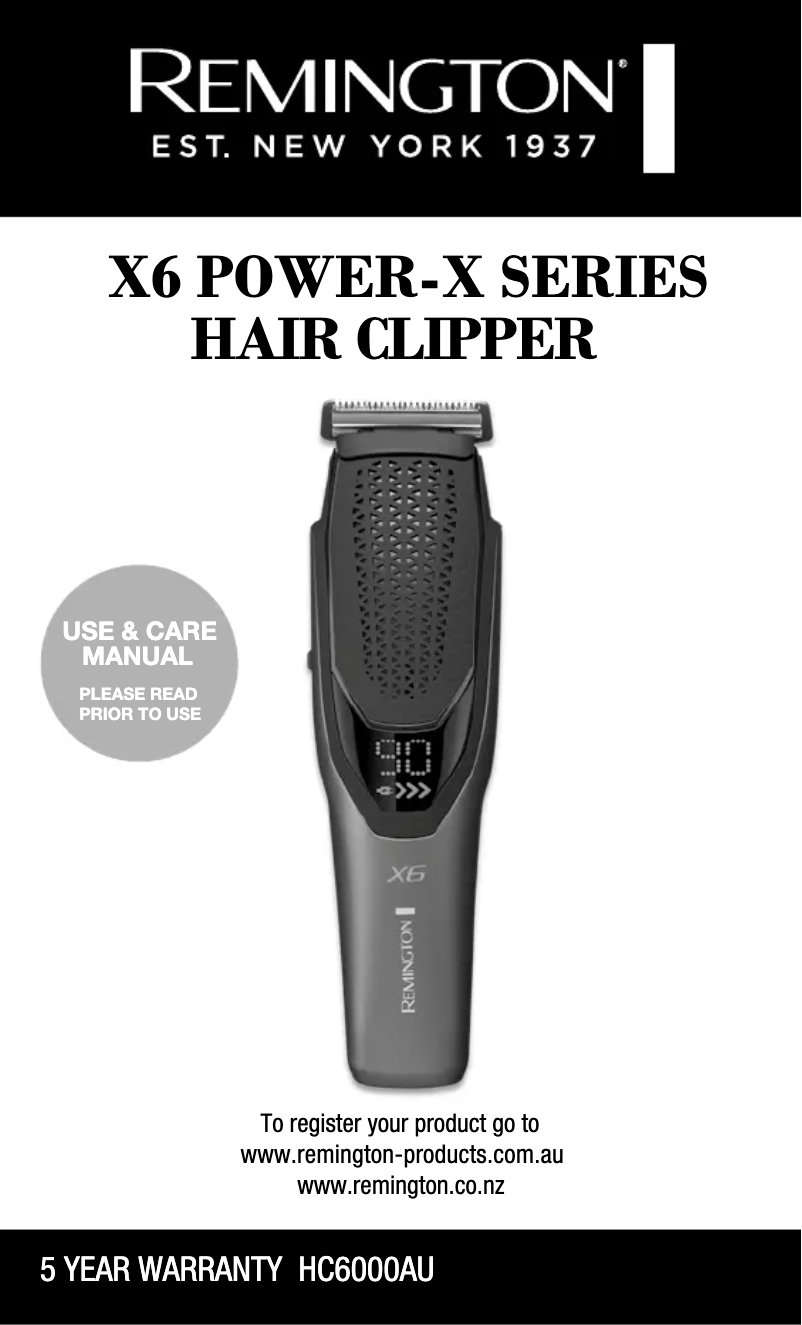 Image de la première page du manuel de l'appareil Power-X Series X6 HC6000