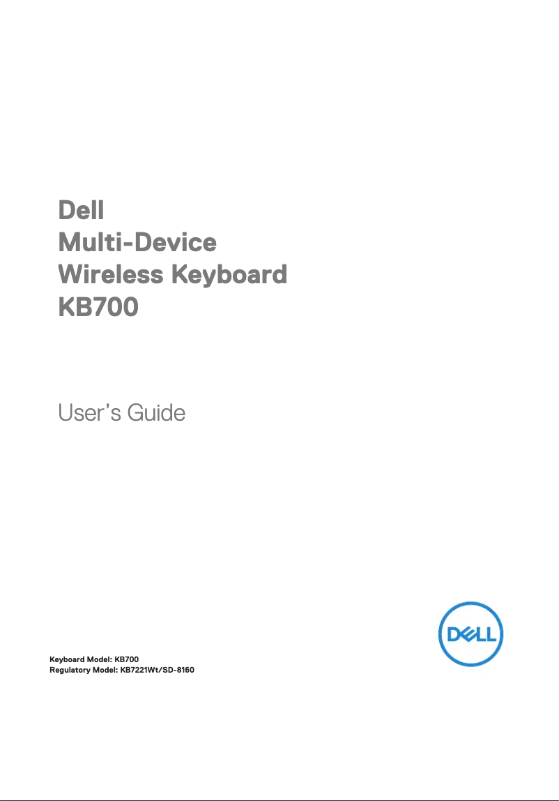 Page n°1 - Manuel utilisateur Dell KB700