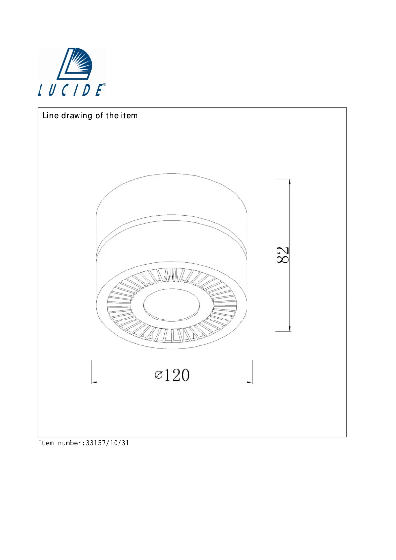 Page 1 de la notice Manuel utilisateur Lucide Mitrax 33157/10/31