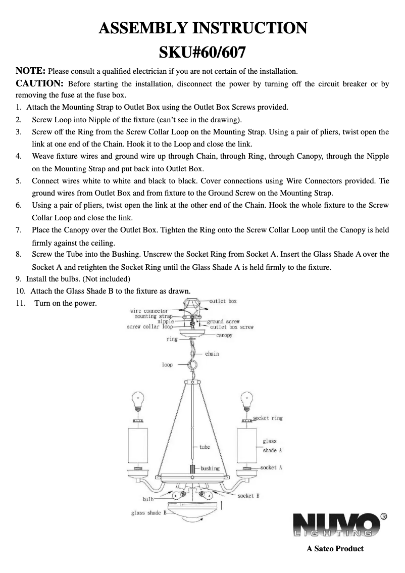 Page 1 de la notice Manuel utilisateur NUVO Polaris 60/607