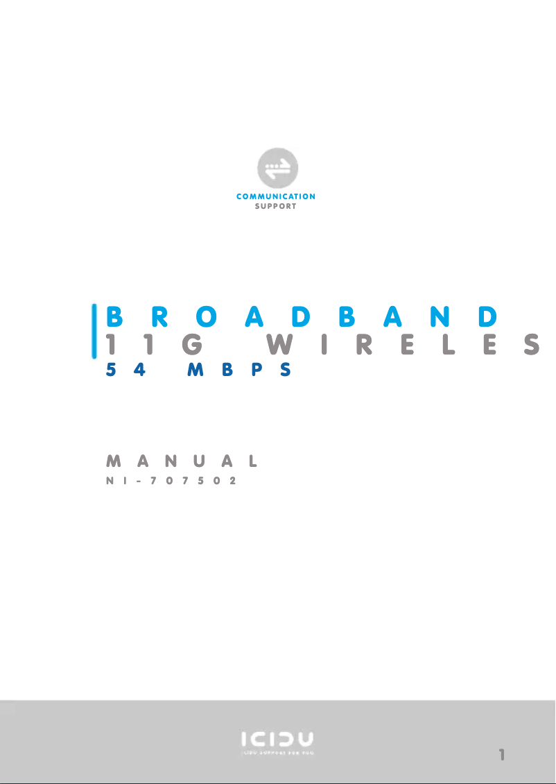 Page 1 de la notice Manuel utilisateur Icidu Nl-707502