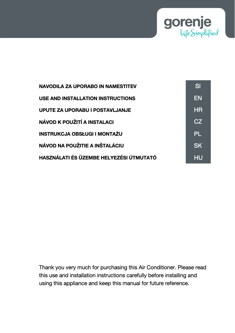 Page 1 de la notice Manuel utilisateur Gorenje KAM35 T