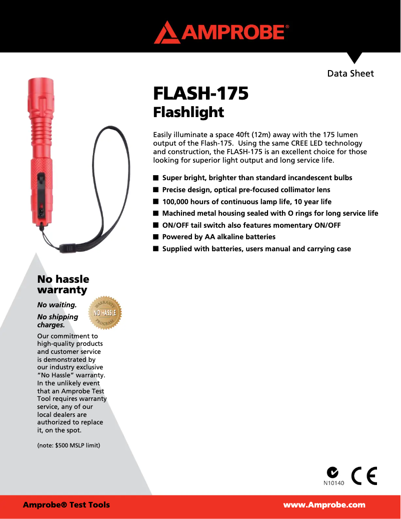 Page n°1 - Manuel utilisateur Amprobe FLASH-175