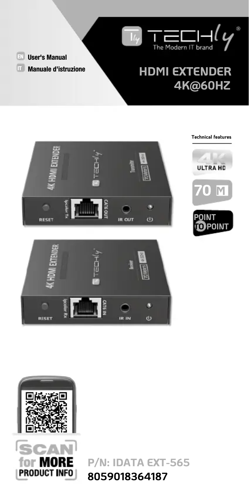 Page n°1 - Manuel utilisateur Techly IDATA EXT-565