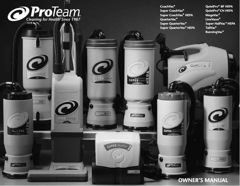 Página 1 del manual Manual de usuario ProTeam QuietPro BP HEPA