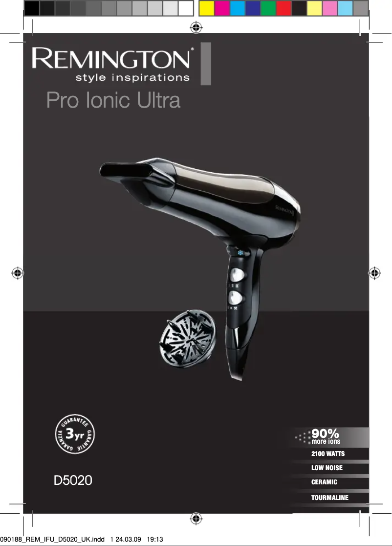 Page n°1 - Manuel utilisateur Remington D5020 Pro Ionic 2100