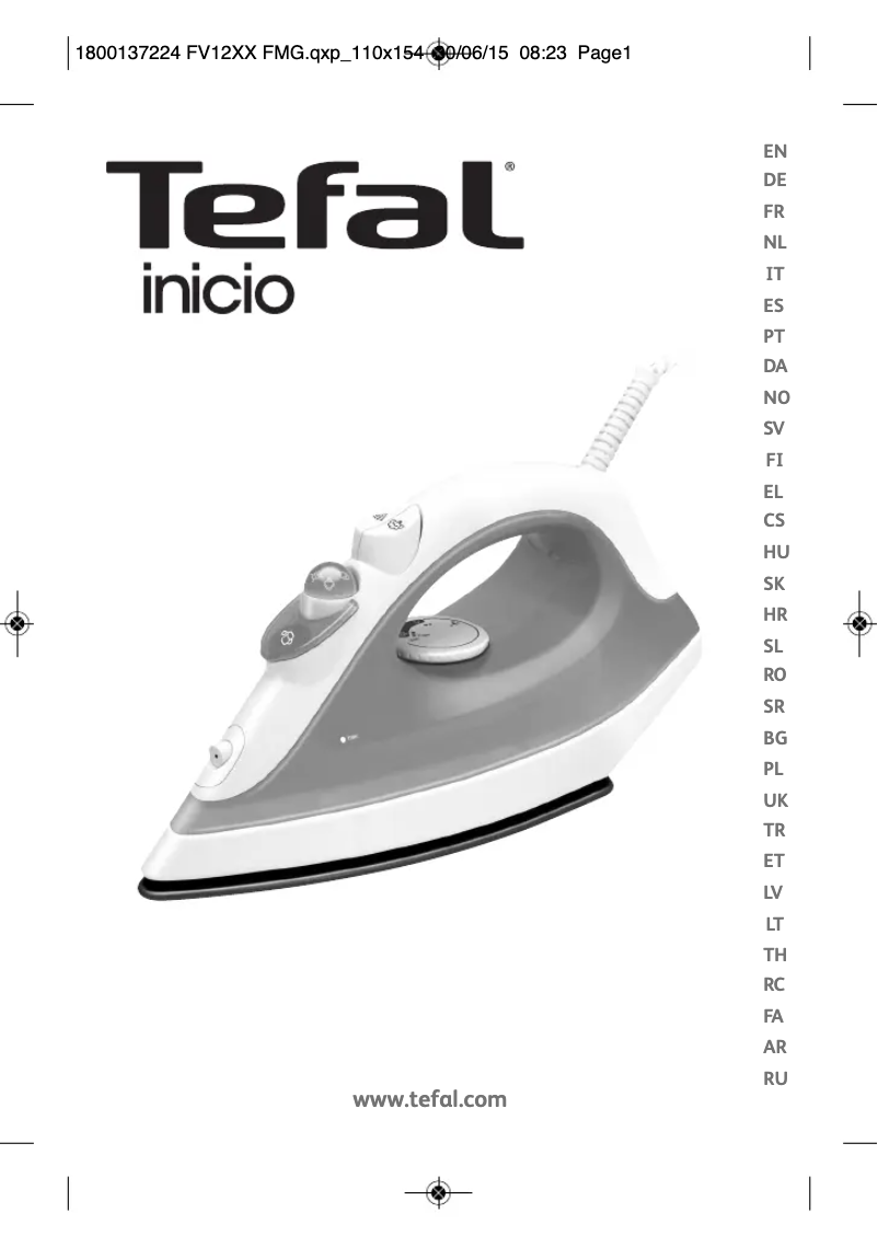 Image de la première page du manuel de l'appareil Inicio FV1243E0