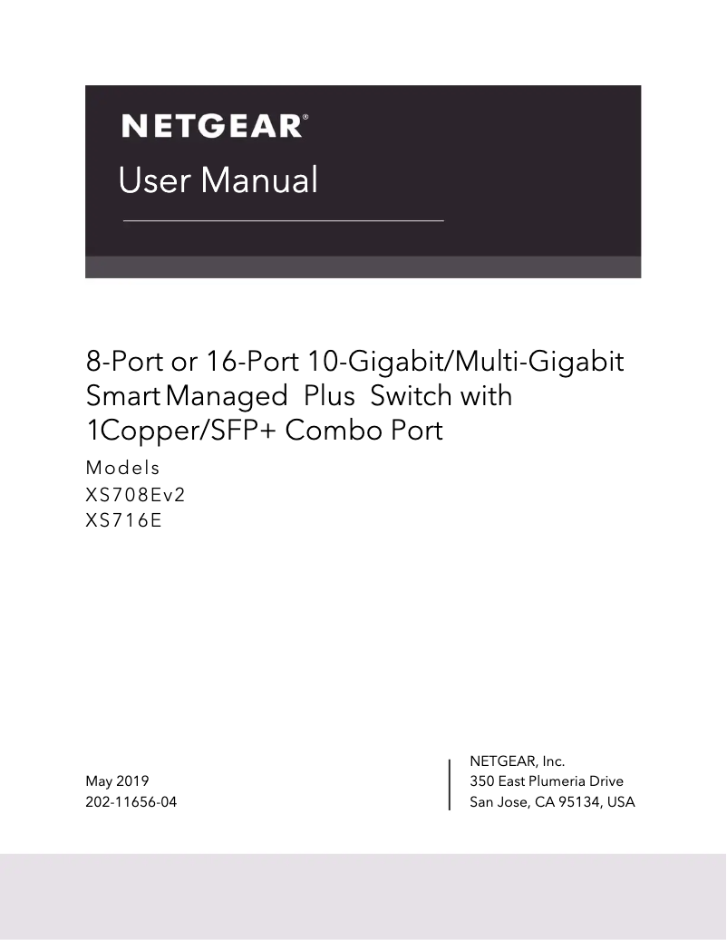 Page n°1 - Manuel utilisateur Netgear ProSafe XS716E