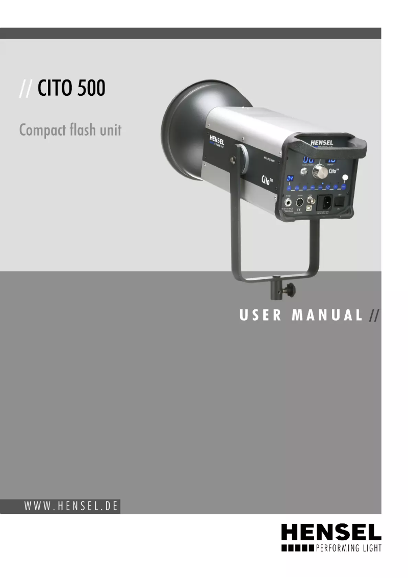 Page 1 de la notice Manuel utilisateur Hensel Cito 500