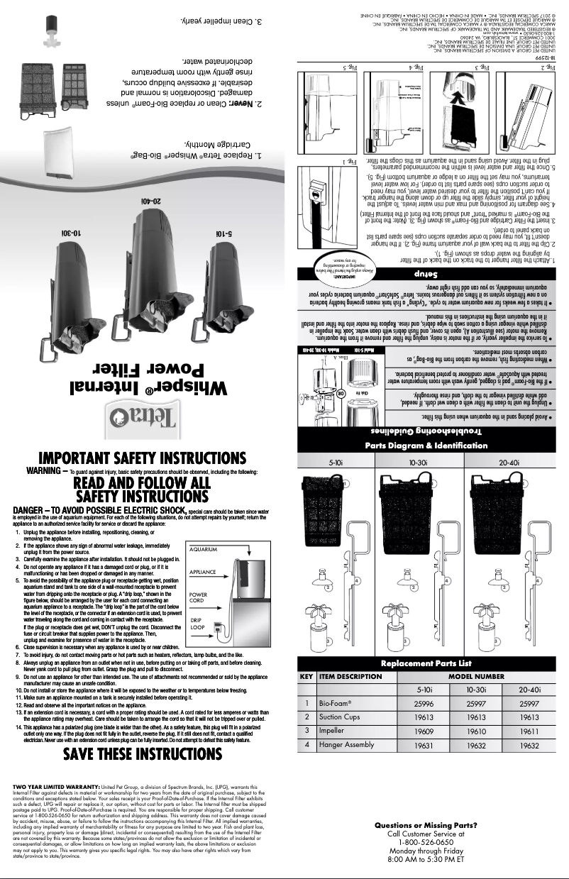 Page 1 de la notice Manuel utilisateur Tetra Whisper 10-30i