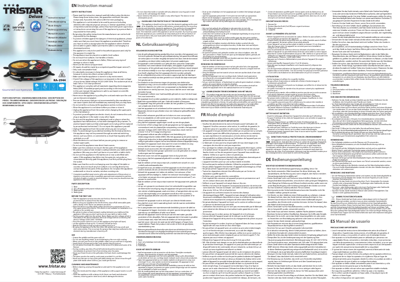 Page 1 de la notice Manuel utilisateur TriStar RA-2944AH