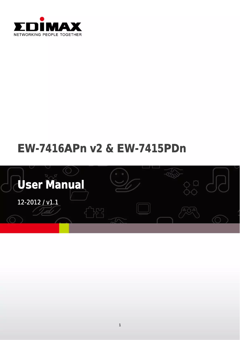 Image de la première page du manuel de l'appareil EW-7416APn V2