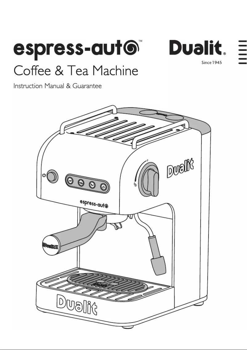 Page n°1 - Manuel utilisateur Dualit Espresso-Auto
