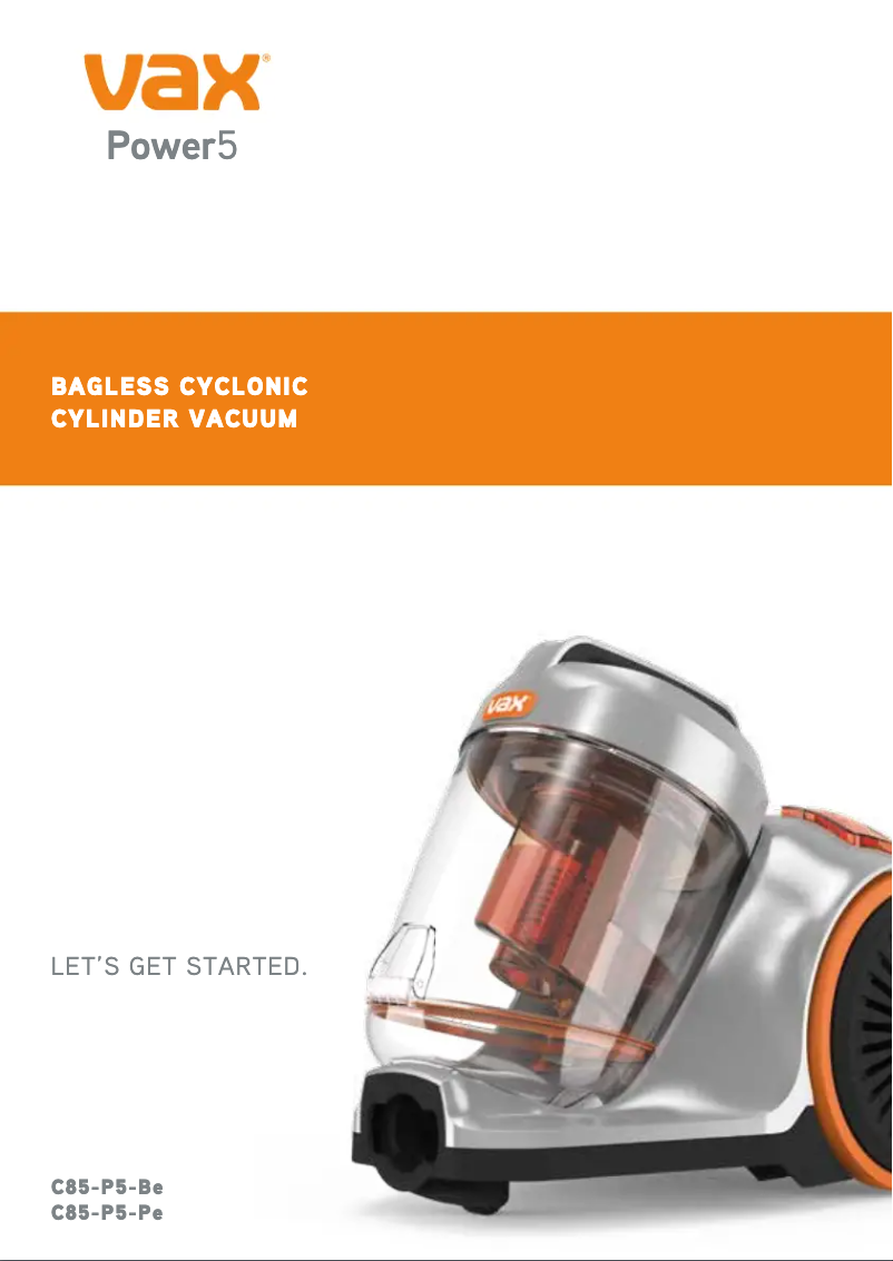 Page 1 de la notice Manuel utilisateur Vax Power 5 C87-P5-T