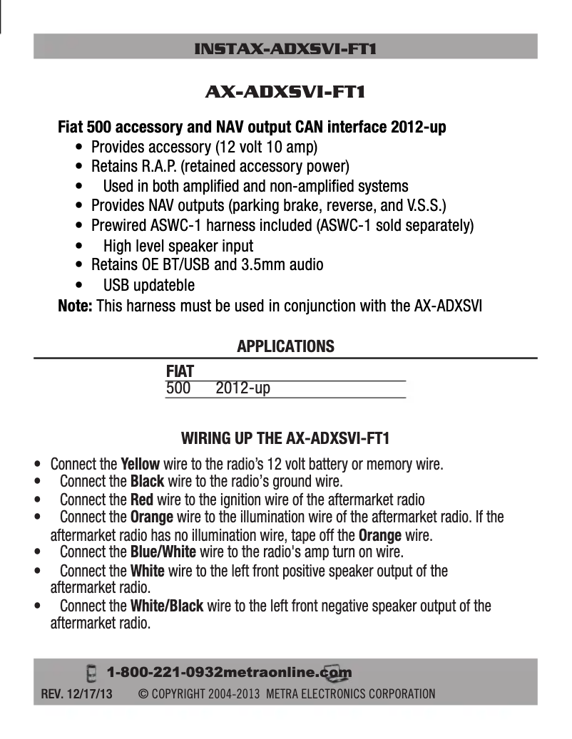Page 1 de la notice Manuel utilisateur AXESS AX-ADXSVI-FT1