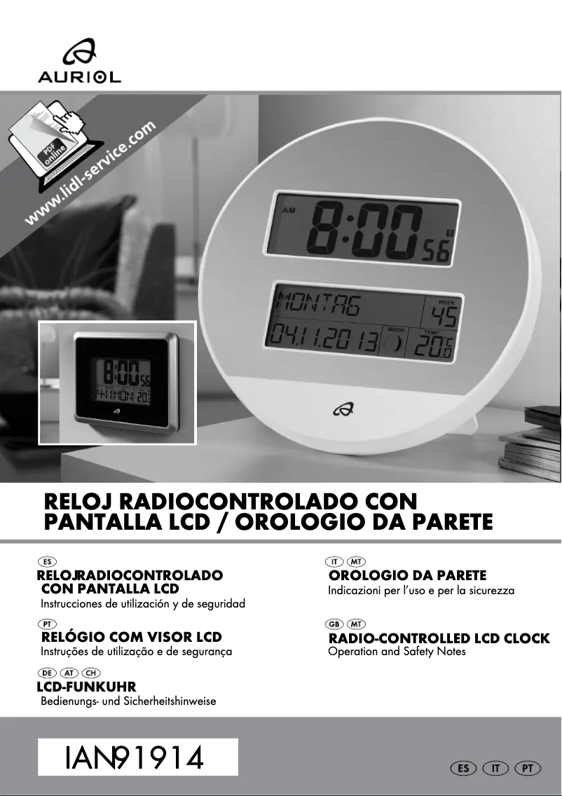 Page 1 de la notice Manuel utilisateur Auriol IAN 91914